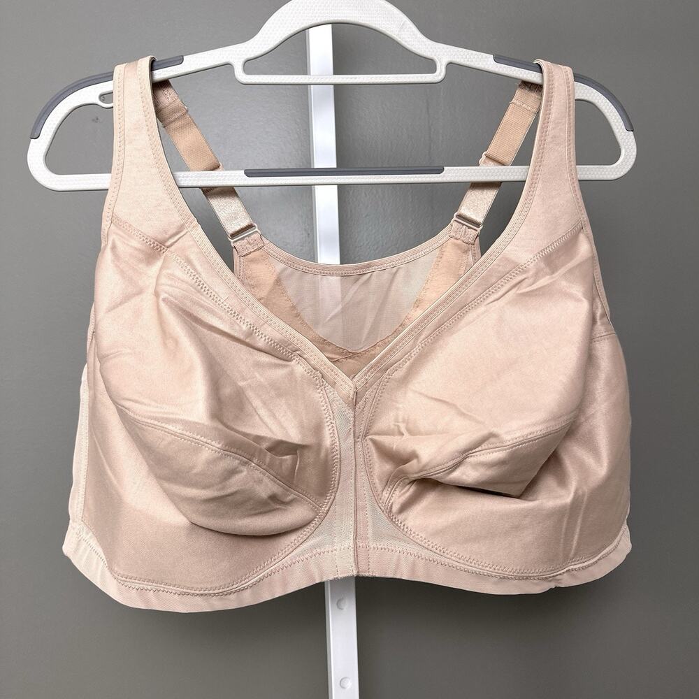 New Glamorise MagicLift Front-Closure Posture Back Bra US 54D NWOT Beige 1265